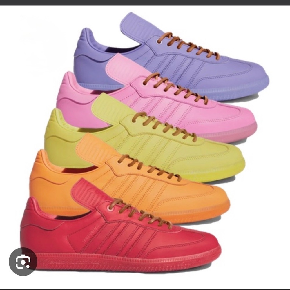 Pharrell x adidas Samba Human Race Monochromatic Leather Shoes ~ No Box